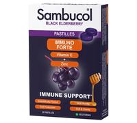 Sambucol Pastilles Immuno Forte - Black Elderberry with Honey, Vitamin C & Zinc - 20 Pastilles
