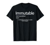 Immutable Definition Cant Be Changed Blockchain Immutability T-Shirt