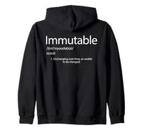 Immutable Definition Cant Be Changed Blockchain Immutability Zip Hoodie
