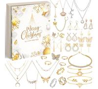 ImnBest 2025 Jewelry Advent Calendar Christmas for Women, Fashion Bracelet Necklace Ring Earrings, 24 Days Countdown Holiday, Christmas Surprise Gift for Daughter, Girlfriend, Wife, Mom