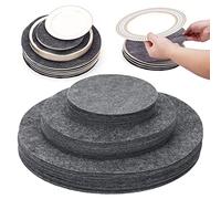 Imncya Plate Separators Storage, Set of 60 and 3 Different Size, Thick and Premium Soft Felt Plate Dividers for China, Dish, Coffee Saucers Protecting and Stacking - Grey