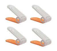 IMOCKA Orange Shoe Rack, Space Saver, Stackable, 2 Shelves, 2E+1 lbs Load Capacity, Minimalist Style, Free Standing, Shoes Only, Requires Assembly