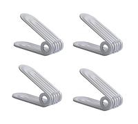 IMOCKA Shoe Rack, Grey, 2 Layer, Portable, Minimalist, Free Standing Shoe Organizer for Closet, Stackable Shoe Rack, Shoes Only