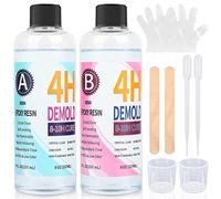 IModeur 16oz Crystal Clear Epoxy Resin Kit - No Yellowing, No Bubble, UV Resistant for Beginners - 8oz Each of Resin and Hardener for Jewelry, Art Crafts, Casting