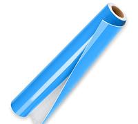 IModeur 7 Ft Blue Permanent Vinyl - 30.5 x 213.5 cm Glossy Blue Vinyl Self Adhesive Vinyl for DIY Craft, Vinyl with Grid for Cutting Machine, Silhouette Cameo, Birthday Party, Home Decoration