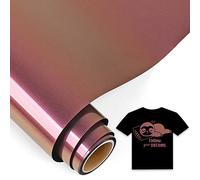 IModeur Chameleon Iron on Vinyl - 30.5 x 153 cm Gold to Red Heat Transfer Vinyl for Fabric, PET Backing Easy to Weed HTV Vinyl for T-Shirts, Clothes, Hats, Bags and Other Textiles