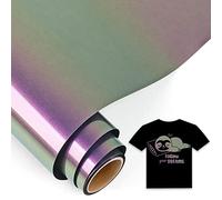 IModeur Chameleon Iron on Vinyl - 30.5 x 153 cm Violet to Red Heat Transfer Vinyl for Fabric, PET Backing Easy to Weed HTV for T-Shirts, Clothes, Hats, Bags and Other Textiles