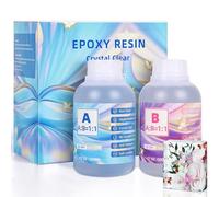 IModeur Clear Epoxy Resin - 1L/34oz Self-Leveling Crystal Epoxy Resin - No Yellowing No Bubble UV Resistant Art Resin Casting Resin for Art Crafts, Jewelry Making (16oz x 2)