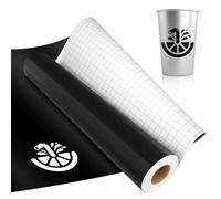 IModeur Glossy Black Permanent Vinyl Roll - 30.5 x 305 cm Adhesive Vinyl Roll for Silhouette & Cameo, Mug, Cup, Window & Home Deco