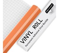 IModeur Glossy Orange Permanent Vinyl Roll - 30.5 x 305 cm Adhesive Vinyl Roll for Silhouette & Cameo, Mug, Cup, Window & Home Deco,and other DIY projects