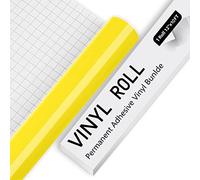 IModeur Glossy Yellow Permanent Vinyl Roll - 30.5 x 305 cm Adhesive Vinyl Roll for Silhouette & Cameo, Mug, Cup, Window & Home Deco,and other DIY projects