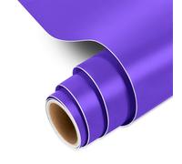 IModeur Matte Dark Purple Permanent Vinyl Roll - 30.5 x 152.5 cm Self Adhesive Vinyl for Cup, Purple Vinyl for Birthday Gift, Party Ornaments, Home Decor