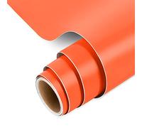 IModeur Matte Orange Permanent Vinyl Roll - 30.5 x 152.5 cm Self Adhesive Vinyl for Cup, Orange Vinyl for Birthday Gift, Party Ornaments, Home Decor