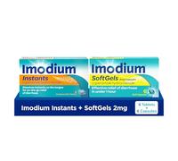 Imodium Instants Loperamide Dissolving Tablets (6 Capsules) & Imodium SoftGels (6 Capsules)