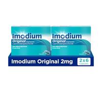Imodium Original Capsules for Diarrhoea Relief, 6 Capsules (Pack of 2)