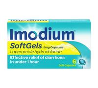 Imodium SoftGels Loperamide 2mg 6 Capsules 6 Softgels