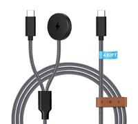 imodomio 2 in 1 for Samsung Watch Charger USB C 4.92FT Compatible with Phone and Samsung Galaxy Watch Charger, Nylon Braided Chargers for Galaxy Watches 7/Ultra/6/6 Classic/5 Pro/5/4/3