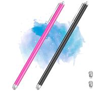 iMoebel Tablet Pen Pack of 2 Fibre Tip Touchscreen Pens Extended 18.5 cm with Clip, Universal Passive Stylus Touch Pen Compatible with Capacitive Touch Screens Mobile Phones Tablets