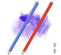 iMoebel Tablet Pen Pack of 2 Fibre Tip Touchscreen Pens Extended 18.5 cm with Clip, Universal Passive Stylus Touch Pen Compatible with Capacitive Touch Screens Mobile Phones Tablets
