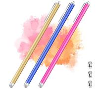 iMoebel Tablet Pen Pack of 3 Fibre Tip Touchscreen Pens Extended 18.5 cm with Clip, Universal Passive Stylus Touch Pen Compatible with Capacitive Touch Screens Mobile Phones Tablets