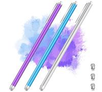 iMoebel Tablet Pen Pack of 3 Fibre Tip Touchscreen Pens Extended 18.5 cm with Clip, Universal Passive Stylus Touch Pen Compatible with Capacitive Touch Screens Mobile Phones Tablets