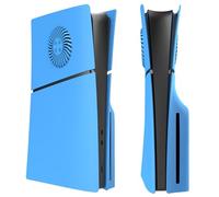 IMOFEE Disc Edition Cover Plates with Cooling Vents for New PS5 Slim Console, Shell Panels for Playstation 5 Slim Accessories Protective Replacement Faceplate (Starlight Blue)