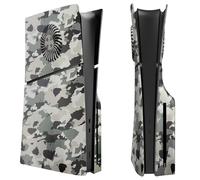 IMOFEE PS5 Slim Disc Edition Cover Plates with Cooling Vents, Grey Camouflage, Plastic, 8.5 x 14 inches, Part Number: IMOFEE-PS5SlimCam