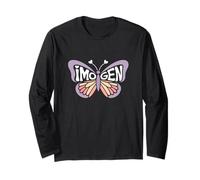 Imogen Butterfly - Personalized Cute Name Word Art Long Sleeve T-Shirt