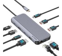 iMOKiN USB C Docking Station,9-in-1 Laptop Docking Station Dual Monitor,USB C Hub Multiport Adapter Triple Display with 2 HDMI,USBC Video,10Gbps USB 3.1,100W PD,Ethernets,Laptop Dock for HP/Dell/ASUS