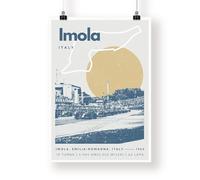 Imola F1 Circuit Poster: Emilia-Romagna Grand Prix Track Art Print, Motorsport Wall Decor, Formula 1 Racing Gift, Retro Racing Artwork