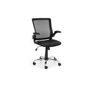 Imola Office Chair Black Mesh & Padded Seat Chrome Base