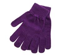 iMongol 100% Pure Cashmere Woman Women Ladies Men Full Fingers Gloves Mittens, Made in Inner Mongolian (Dark Purple)