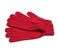 iMongol 100% Pure Cashmere Woman Women Ladies Men Full Fingers Gloves Mittens, Made in Inner Mongolian (Red)