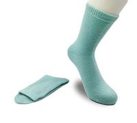 iMongol Pure Cashmere Thick Women Woman Men Man Unisex Ankle Short Casual Sock, Smooth Toes and Heel Sewed by Handwork (Lake Blue)