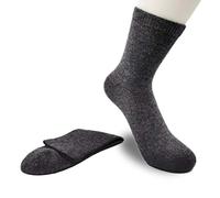 iMongol Pure Cashmere Thick Women Woman Men Man Unisex Ankle Short Casual Sock, Smooth Toes and Heel Sewed by Handwork (Dark Grey)