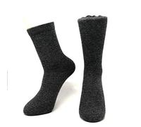iMongol Pure Cashmere Women Men Unisex Crew Mid-Calf Causal Thick Socks, Bed Socks, Smooth Toes and Heel by Hand Sewing, Made in Inner Mongolian (Dark Grey,UK 4.5-9)
