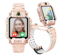 imoo X10 Kids Smart Watch 4G Video/Voice Call & Real-time GPS Tracker, 1.6'' HD 5MP+8MP Split Dual Cameras, 32GB Storage Water Resistant to 20m, Heart-Rate Monitor Sports Modes Large Battery(Pink)