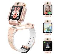 imoo X10 Kids Smart Watch 4G Video/Voice Call & Real-time GPS Tracker, 1.6'' HD Split Dual Cameras, 32GB Storage Water Resistant to 20m, Heart-Rate Monitor Sports Modes with accessory kit(Pink)