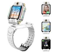 imoo X10 Kids Smart Watch 4G Video/Voice Call & Real-time GPS Tracker, 1.6'' HD Split Dual Cameras, 32GB Storage Water Resistant to 20m, Heart-Rate Monitor Sports Modes with accessory kit(White)