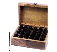 iMood Essential Oil Set, 24 Pure Aromatherapy Blends, 10ml Each, Lavender, Tea Tree, Eucalyptus & More, with Mango Wood Storage Box, Mood Boosting, All Seasons