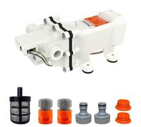 IMOR 12V 100W Diaphragm Water Pump, 3GPM 65PSI Self-Priming Booster Pump with Hose Connector & Strainer, 1/2" Compact Pump for Agriculture, Garden, RV, Marine, Car Wash, Industry