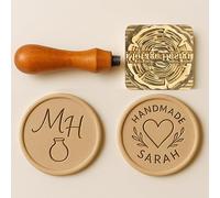 iMotoga Custom Pottery Stamp for Clay, Personalized Clay Stamps with Logo, Letter, or Name, Pottery Tools for Handcrafted Imprints, Soap Stamp & Polymer Clay Tool, Gift for Potters & Artists