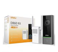 IMOU 5Mp Outdoor Smart Wi-Fi Battery Operated Doorbell Kit, Black