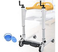 Imove Patient Lift and Transfer Chair, Multifunctional Wheelchair Shower Chair with Wheels and Folding Pedal, Multifunctional Nursing Wheelchair for Nursing Paralyzed Elderly,Disabled People