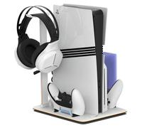 IMP DLX Multi-Function PlayStation 5 Charge Stand Compatible with Original, Slim and Pro Consoles - Disc and Digital