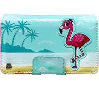 iMP Tech Flamingo - 2DS XL Open and Play Protective Carry Case (Pink, Velvet, Faux Leather)