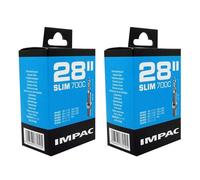 Impac 2pk Cycle Tubes 28" SLIM Presta Valve - 28x1.10, 28x1.20, 28x1.25, 27x1 1/4, 700x28c, 700x30c, 700x32c, 28-622, 30-622, 32-622, 28-630, 32-630, 700c