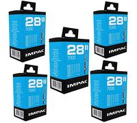 Impac 700 x 28-47c Bike Inner Tubes - Presta Valve (Pack of 5)