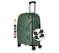 IMPACKT IP1 4-Wheel Hard case Made from Recycled Material, Sustainable Travel Suitcase with Interchangeable Click Wheels