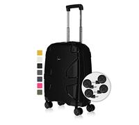 IMPACKT IP1 4-Wheel Hard case Made from Recycled Material, Sustainable Travel Suitcase with Interchangeable Click Wheels, Lava Black, 55 cm (Größe S), Casual